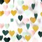 52 ft Sage Green, Mint & Pink-Gold Love Heart Garland – Wedding & Party Banner